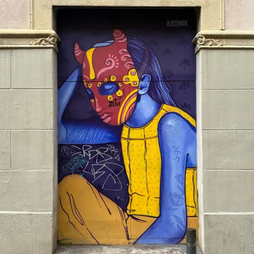 The Girl with Red Mask